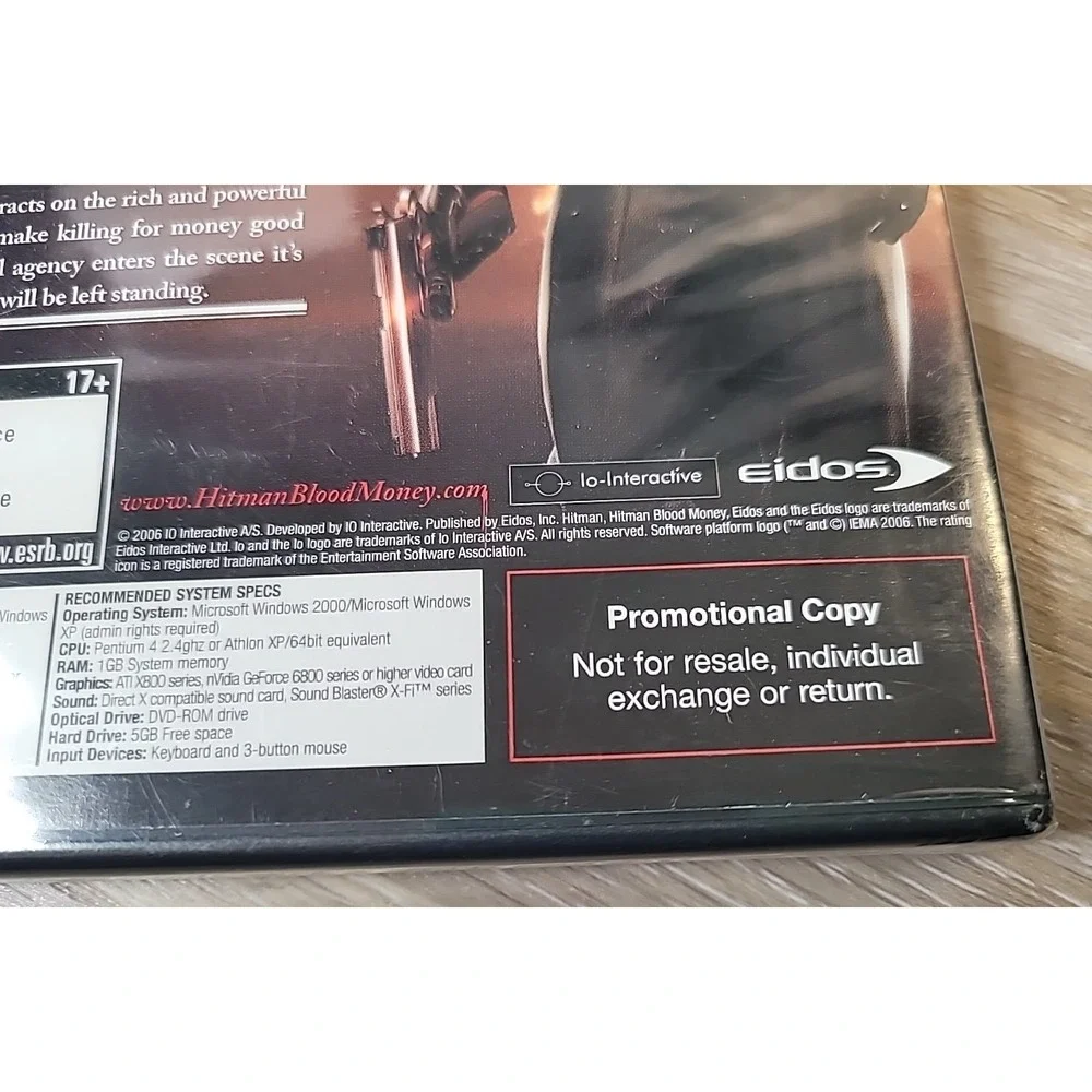 Hitman Blood Money PC DVD-ROM Full Version Game FACTORY‎ SEALED